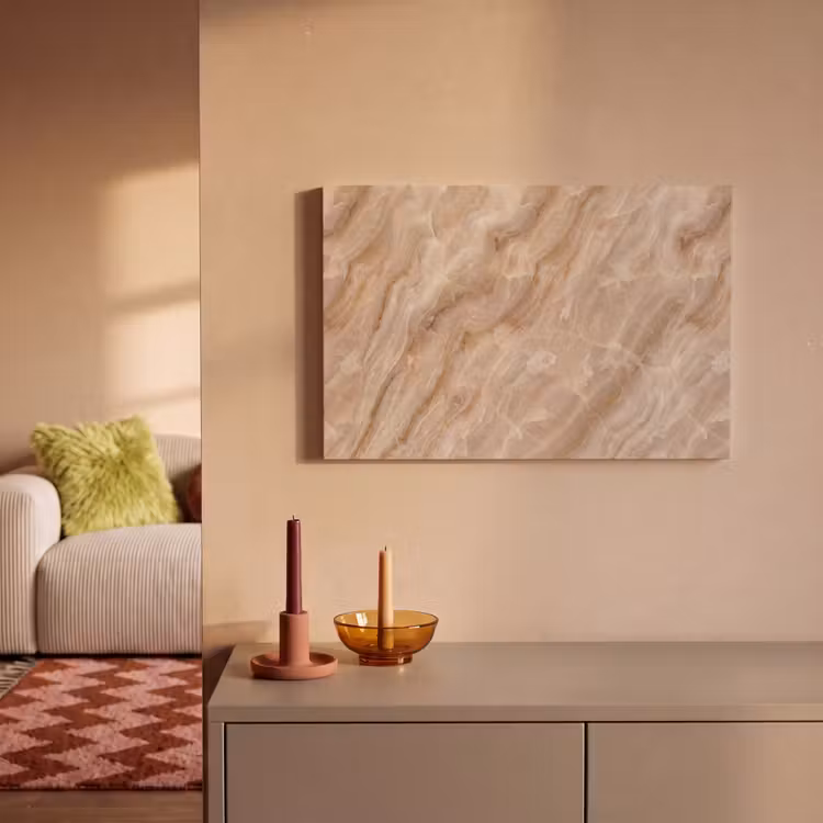 Canvas schilderij - Steen - Ader - Natuur - Modern - Beige — 1