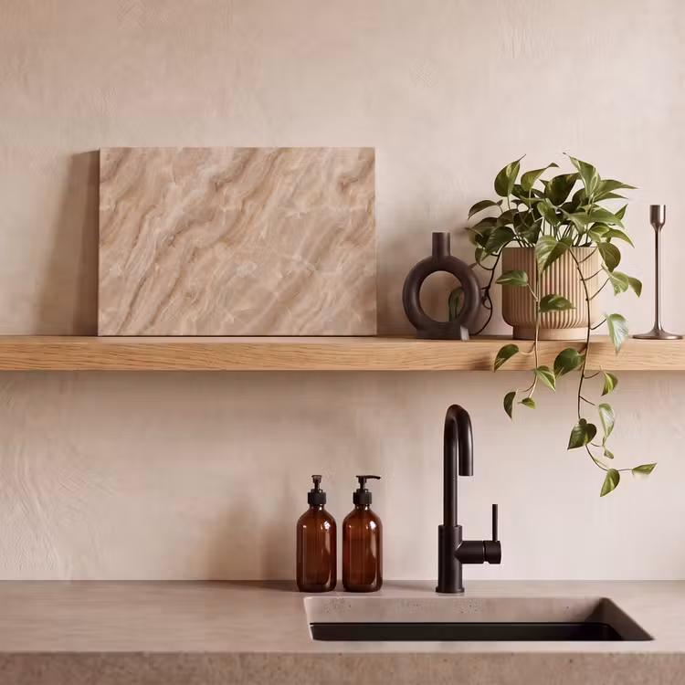 Canvas schilderij - Steen - Ader - Natuur - Modern - Beige — 2