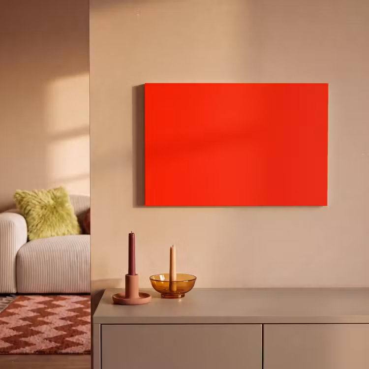 Canvas schilderij - Vibrant - Vermilion - Rood — 1
