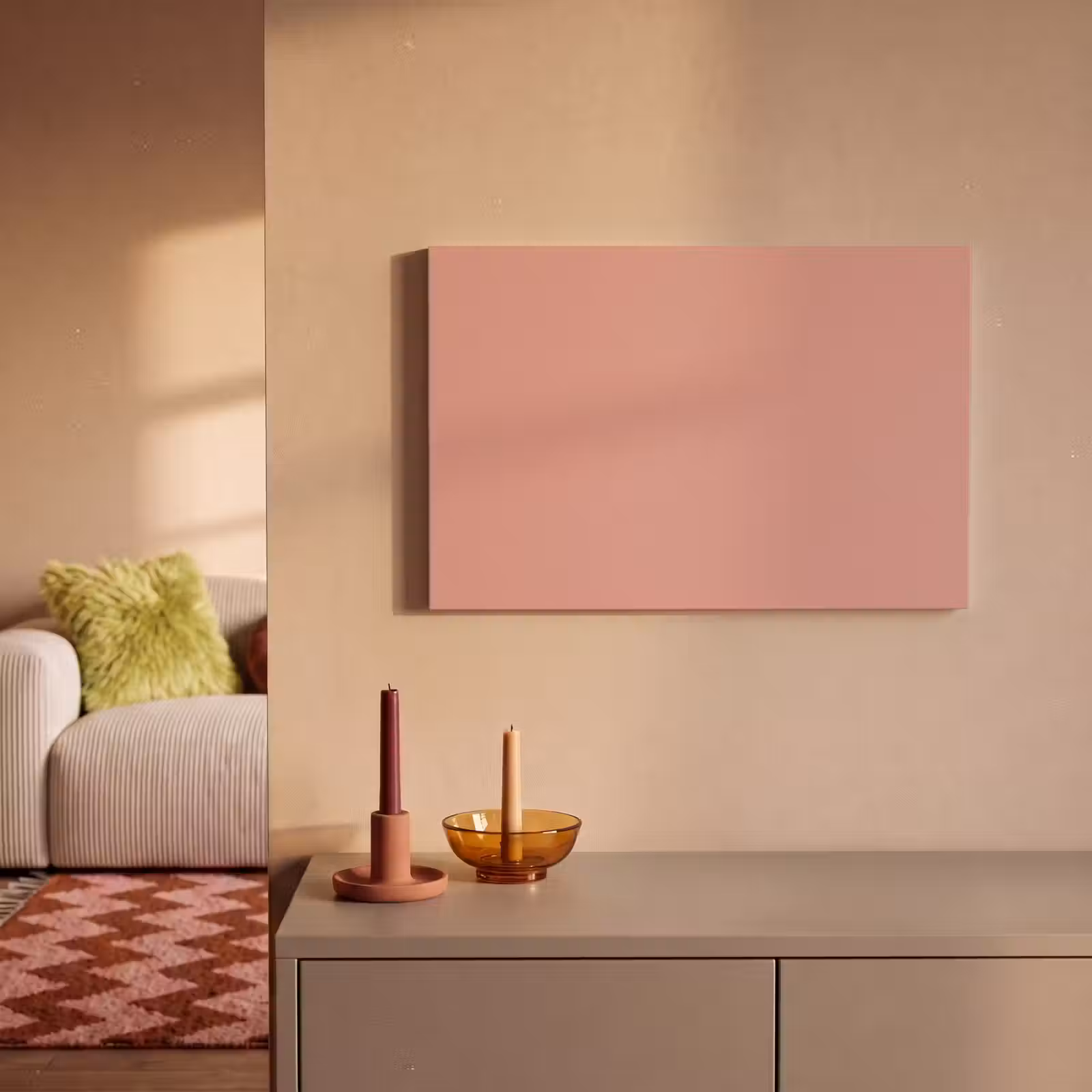 Canvas schilderij - Muted - Salmon - Koraal — 1