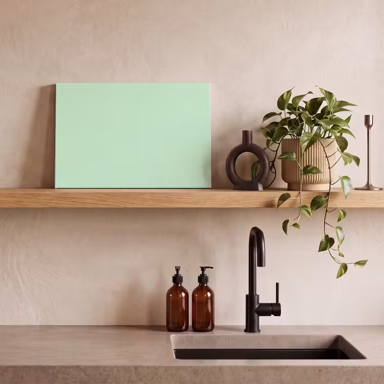Canvas schilderij - Pale - Mint - Groen — 2