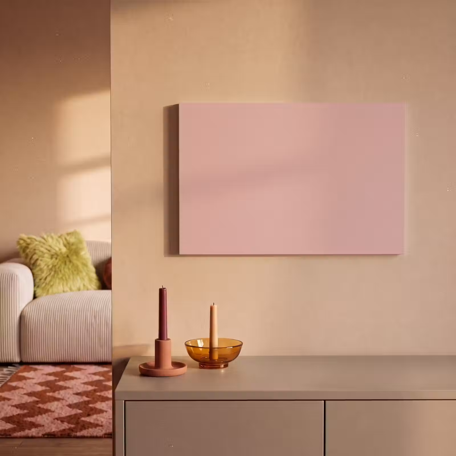 Canvas schilderij - Soft - Blush - Roze — 1