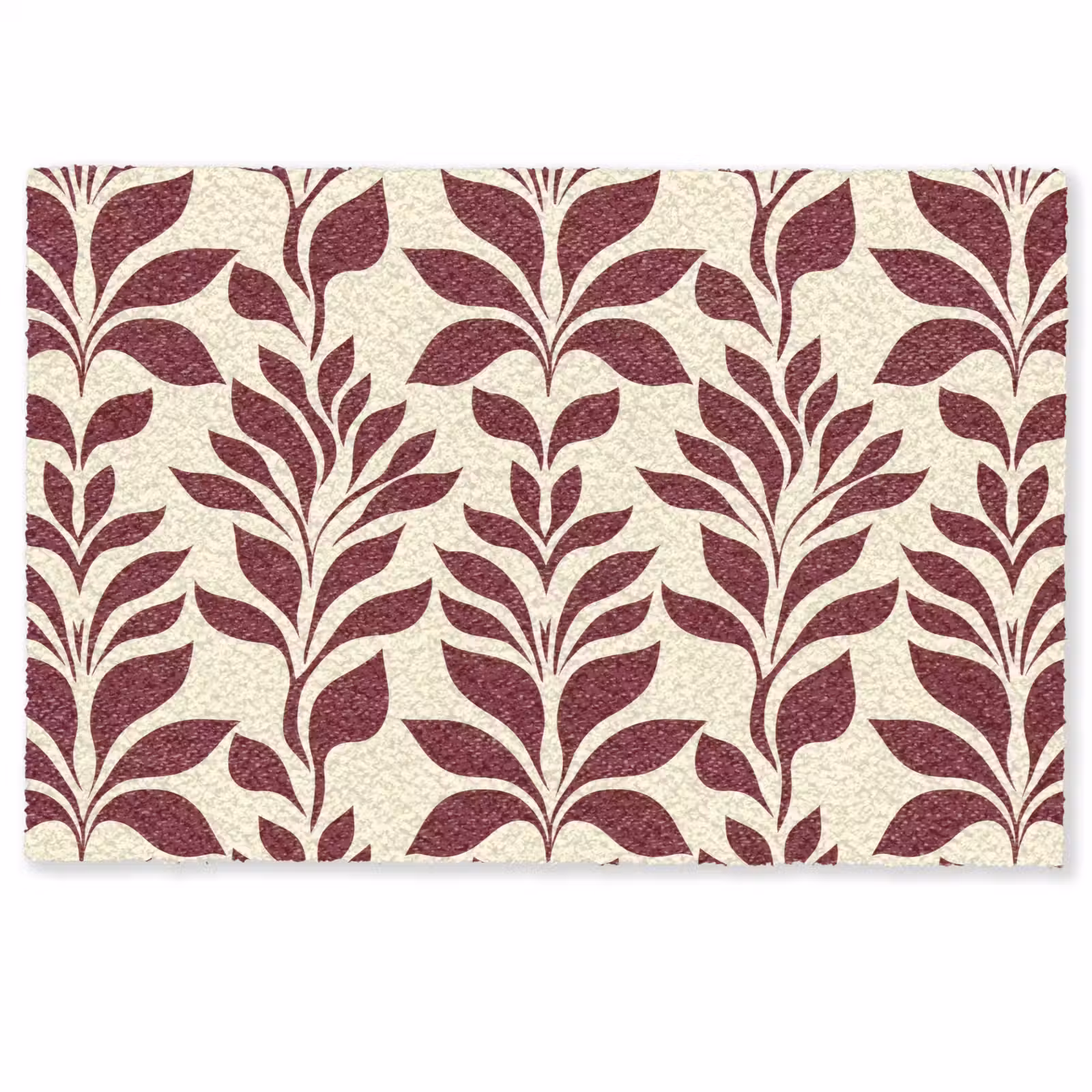 Deurmat - Abstract - Bladeren - Burgundy — 1