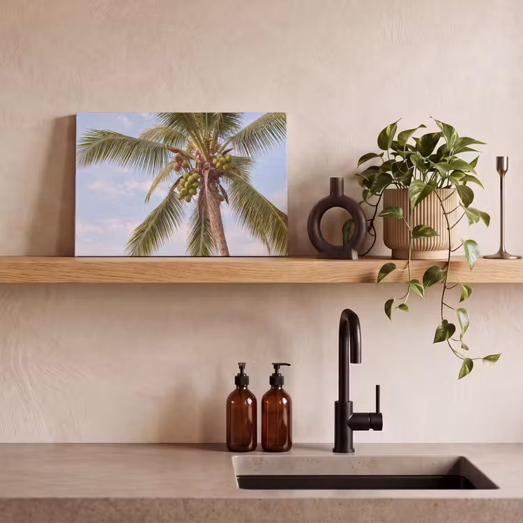 Canvas schilderij - Kokosnoot - Boom - Tropisch - Natuur - Groen — 2