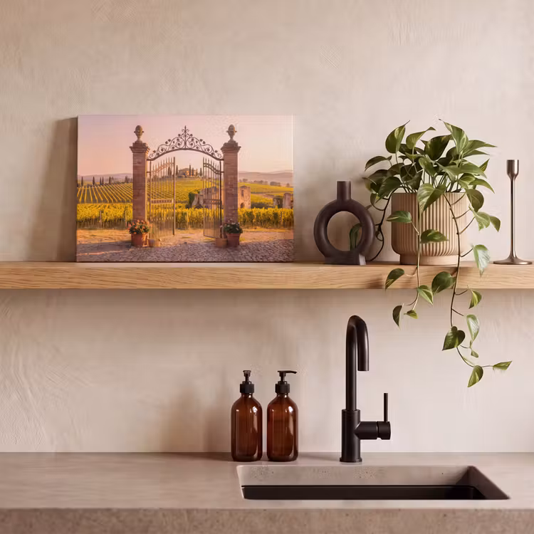 Canvas schilderij - Poort - Landschap - Platteland - Zonlicht - Warm — 2