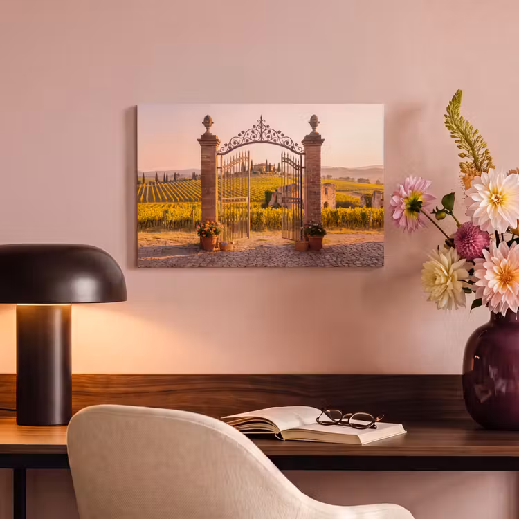 Canvas schilderij - Poort - Landschap - Platteland - Zonlicht - Warm — 3