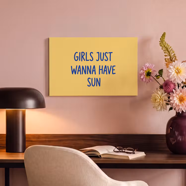 Canvas schilderij - Tekst - Zon - Zomer - Modern - Geel — 3