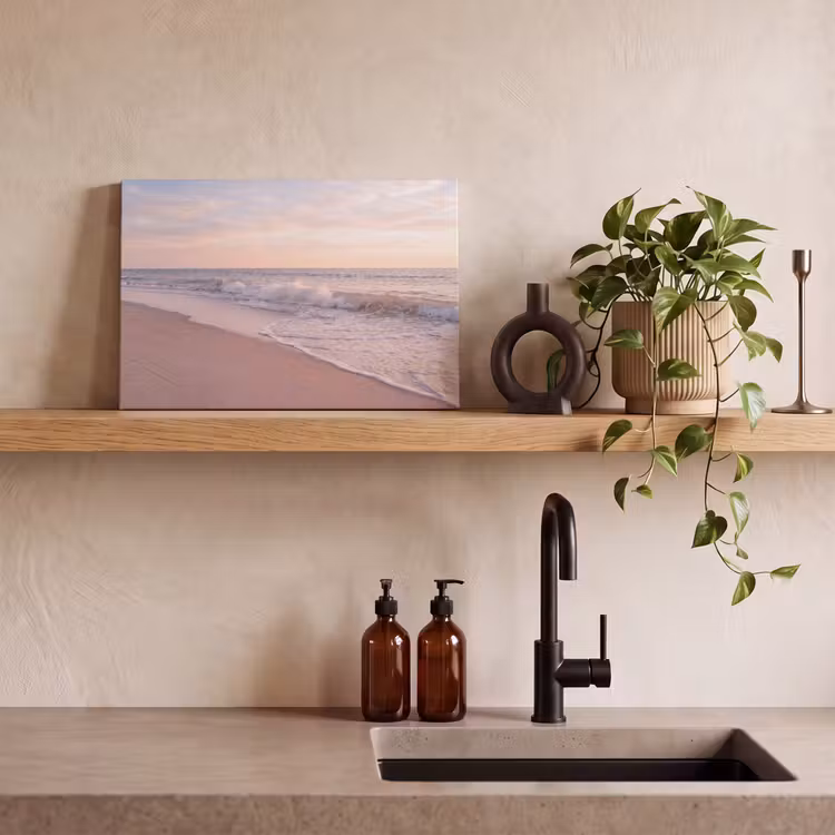 Canvas schilderij - Strand - Zee - Golven - Natuur - Zonsondergang — 2