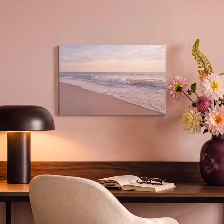 Canvas schilderij - Strand - Zee - Golven - Natuur - Zonsondergang — 3