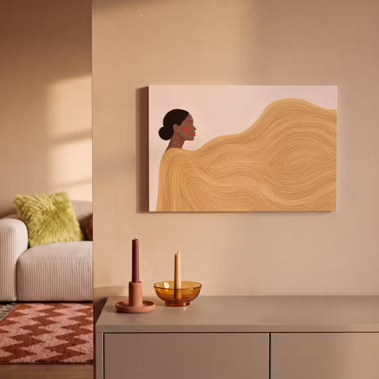 Canvas schilderij - Vrouw - Profiel - Modern - Abstract - Kunst — 1