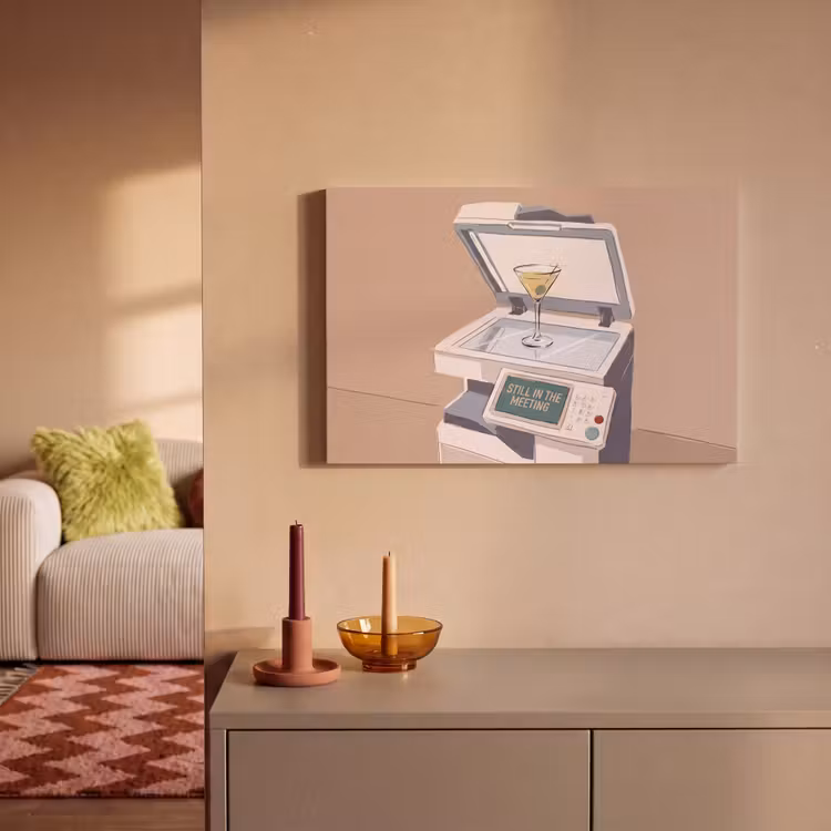 Canvas schilderij - Kantoor - Drank - Humor - Illustratie — 1