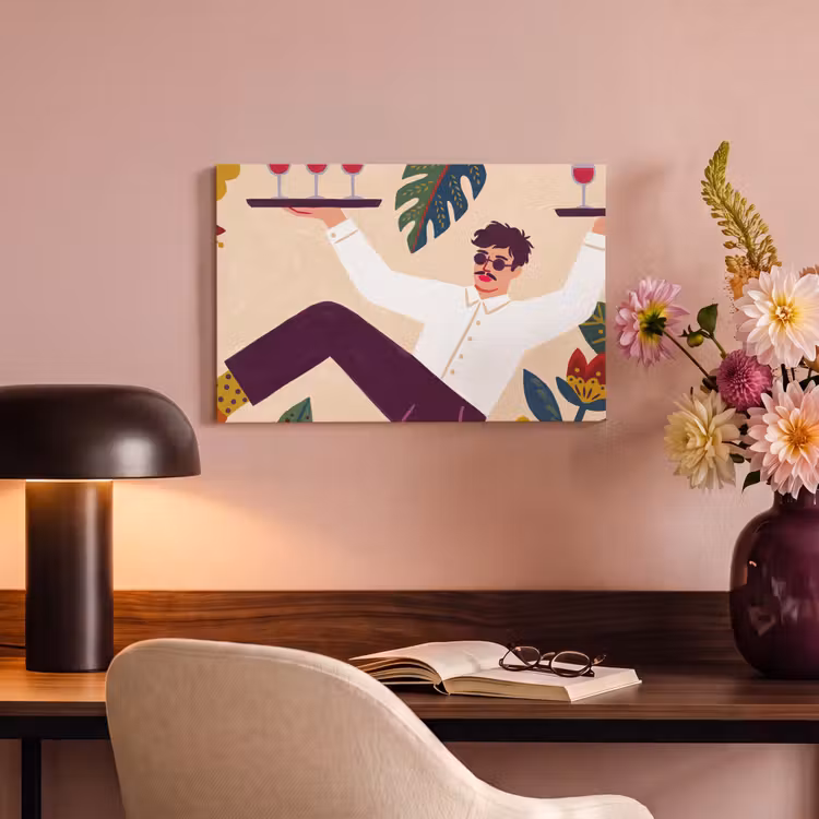 Canvas schilderij - Mensen - Dienblad - Eten - Modern - Kleurrijk — 3