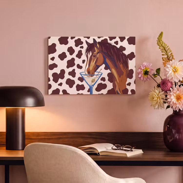 Canvas schilderij - Paard - Martini - Dieren - Abstract - Bruin — 3