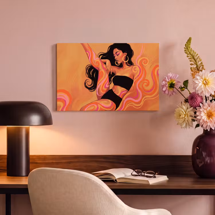 Canvas schilderij - Vrouw - Portret - Abstract - Modern - Kleurrijk — 3