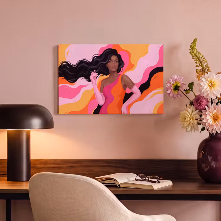 Canvas schilderij - Vrouw - Portret - Kleurrijk - Modern - Kunst — 3