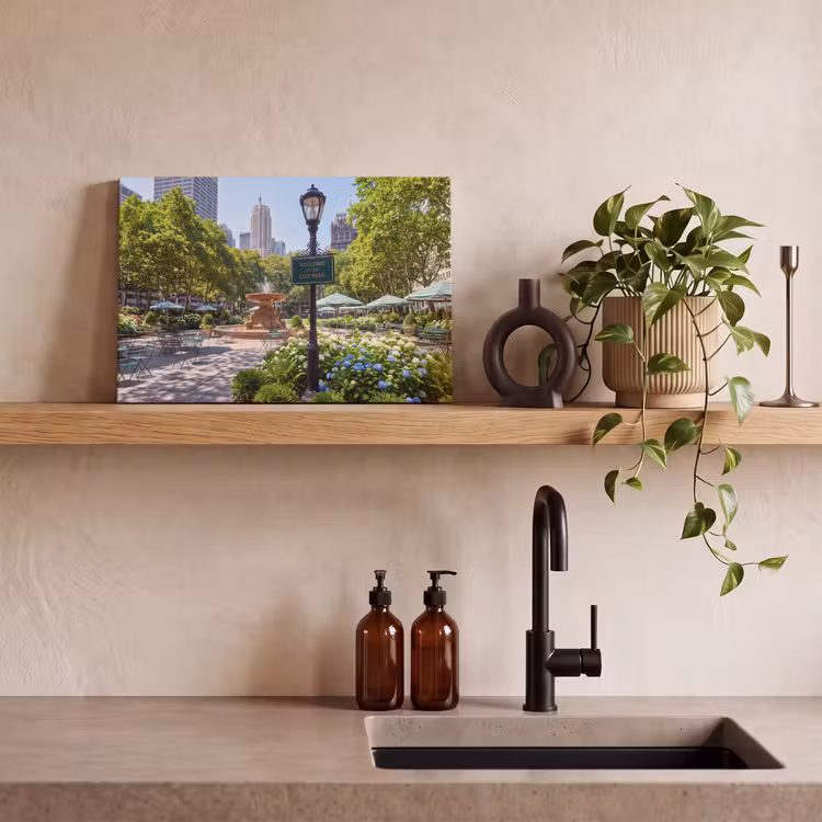 Canvas schilderij - Park - Fontein - Stad - Natuur — 2