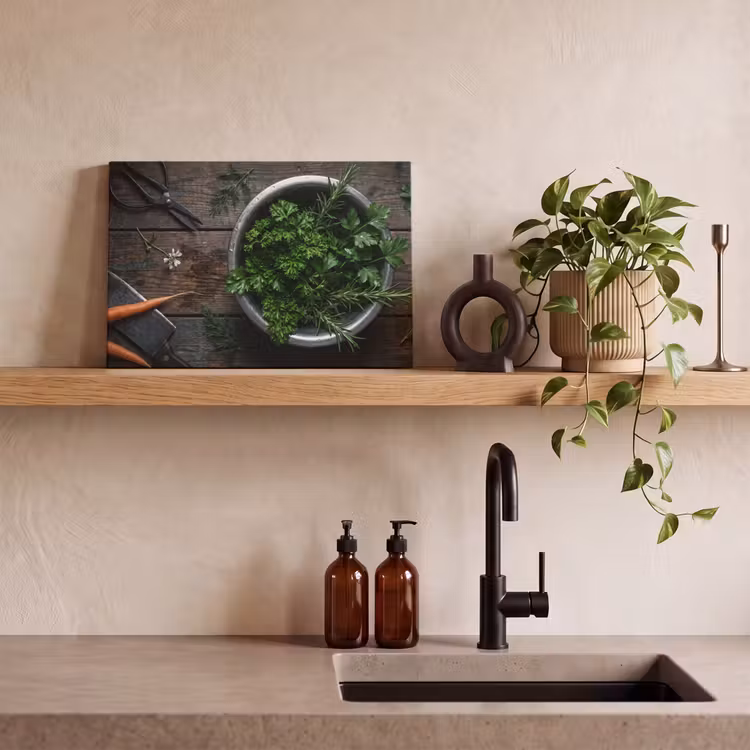 Canvas schilderij - Groenten - Hout - Eten — 2