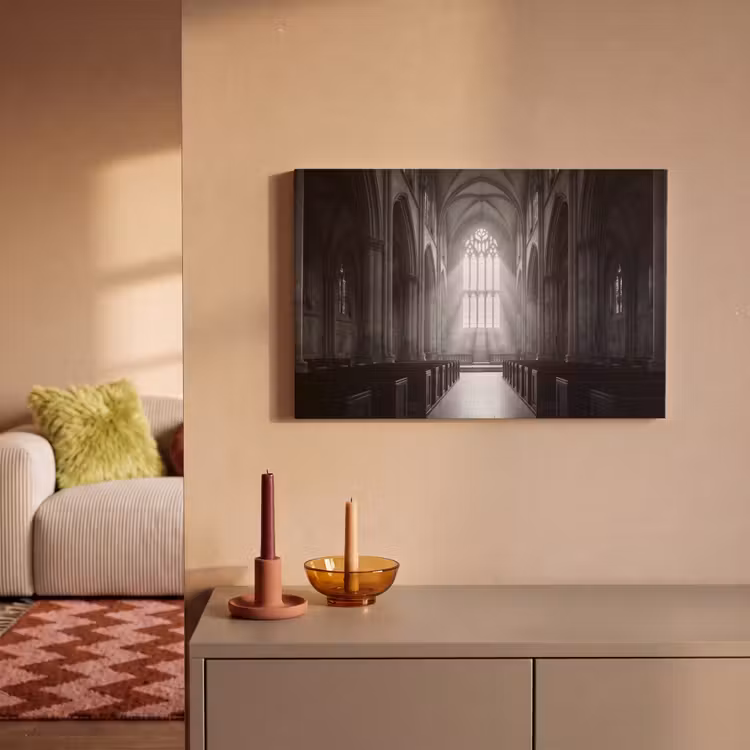 Canvas schilderij - Kerk - Interieur - Lichtstralen - Architectuur - Klassiek — 2
