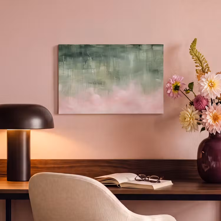 Canvas schilderij - Kunst - Abstract - Modern - Groen - Roze — 3