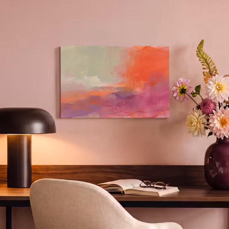 Canvas schilderij - Kunst - Vloeiend - Overgangen - Oranje — 3
