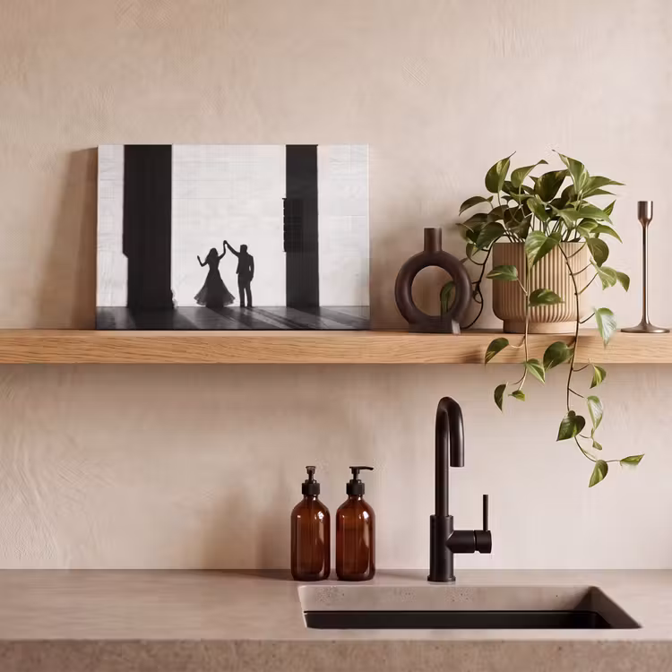 Canvas schilderij - Mensen - Schaduw - Dans - Zwart-wit - Liefde — 3