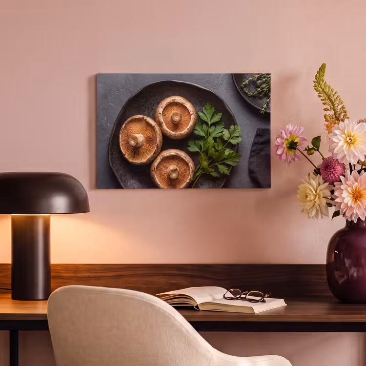 Canvas schilderij - Paddestoelen - Kruiden - Eten — 3