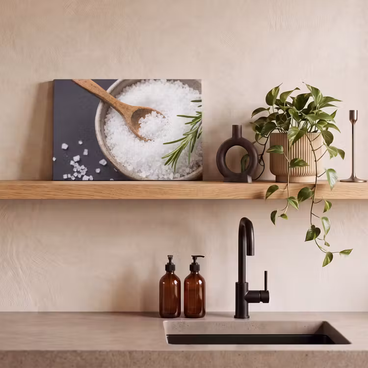 Canvas schilderij - Zout - Kom - Eten — 2