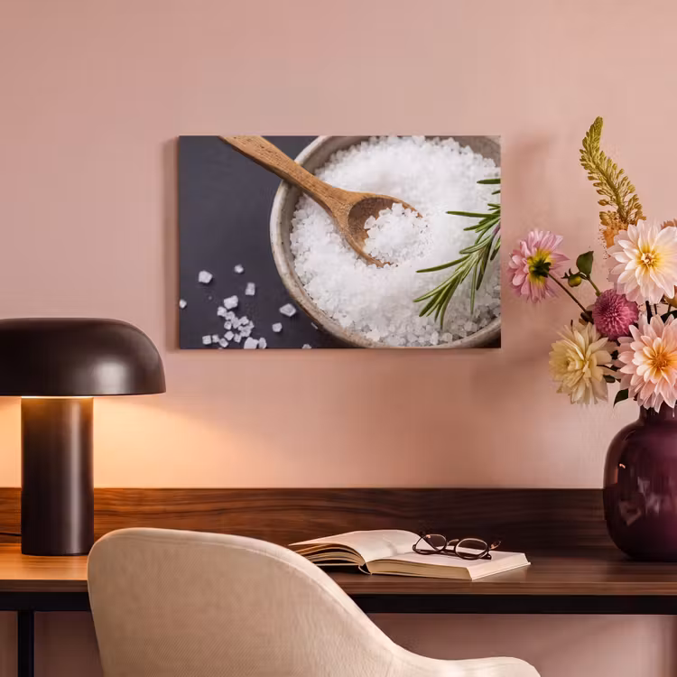 Canvas schilderij - Zout - Kom - Eten — 3