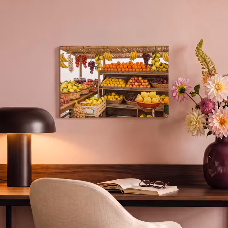 Canvas schilderij - Marktkraam - Fruit - Vers — 3