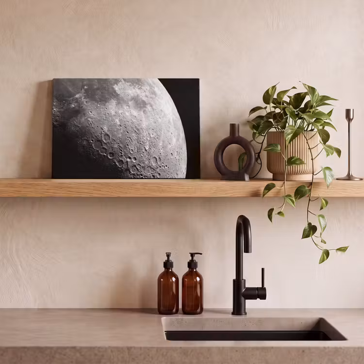 Canvas schilderij - Maan - Kraters - Ruimte — 2