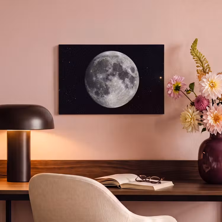 Canvas schilderij - Maan - Sterren - Ruimte — 3