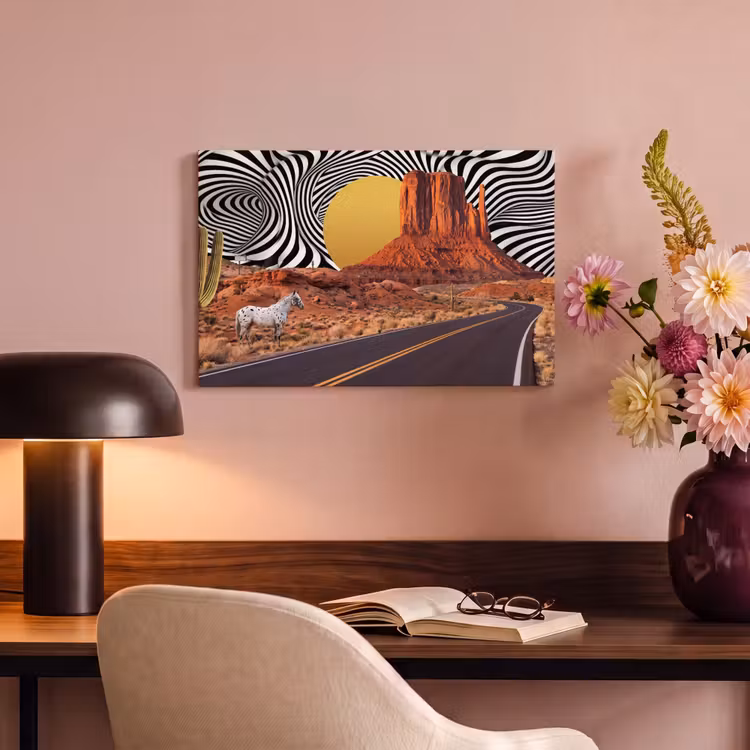 Canvas schilderij - Paard - Woestijn - Natuur — 3