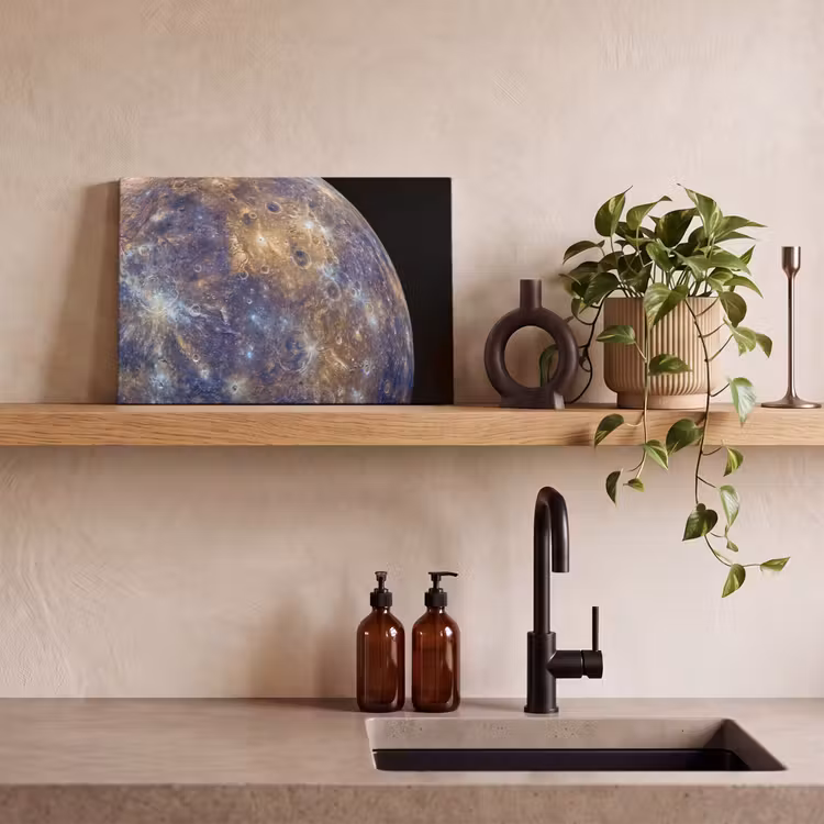 Canvas schilderij - Planeet - Kraters - Ruimte — 2