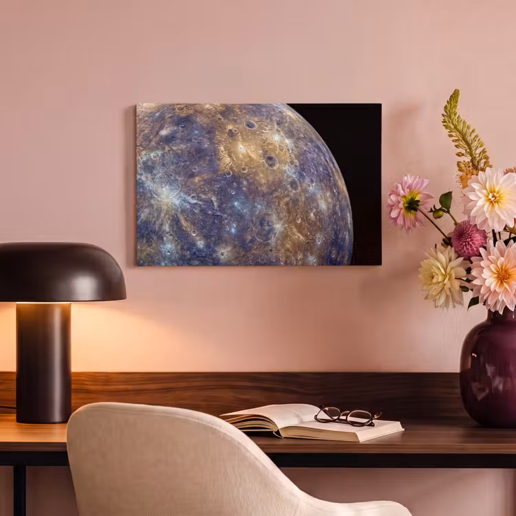 Canvas schilderij - Planeet - Kraters - Ruimte — 3