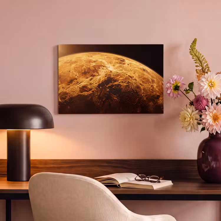 Canvas schilderij - Planeet - Ruimte - Oranje — 3