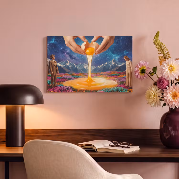 Canvas schilderij - Handen - Ei - Surrealisme — 3