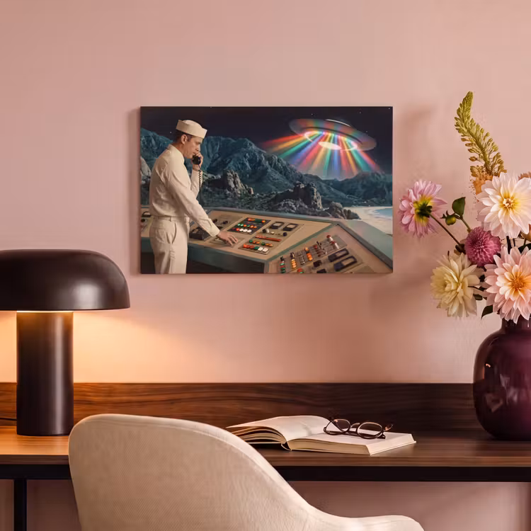 Canvas schilderij - Man - Controlekamer - Strand — 3