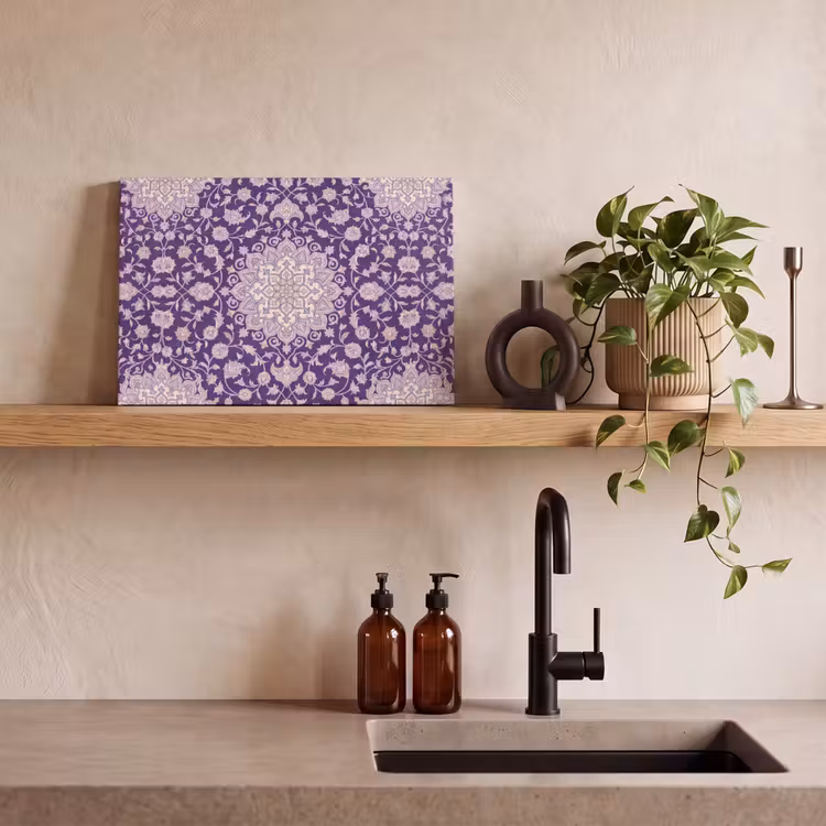 Canvas schilderij - Patroon - Medallion - Oosters - Paars - Decoratie — 2