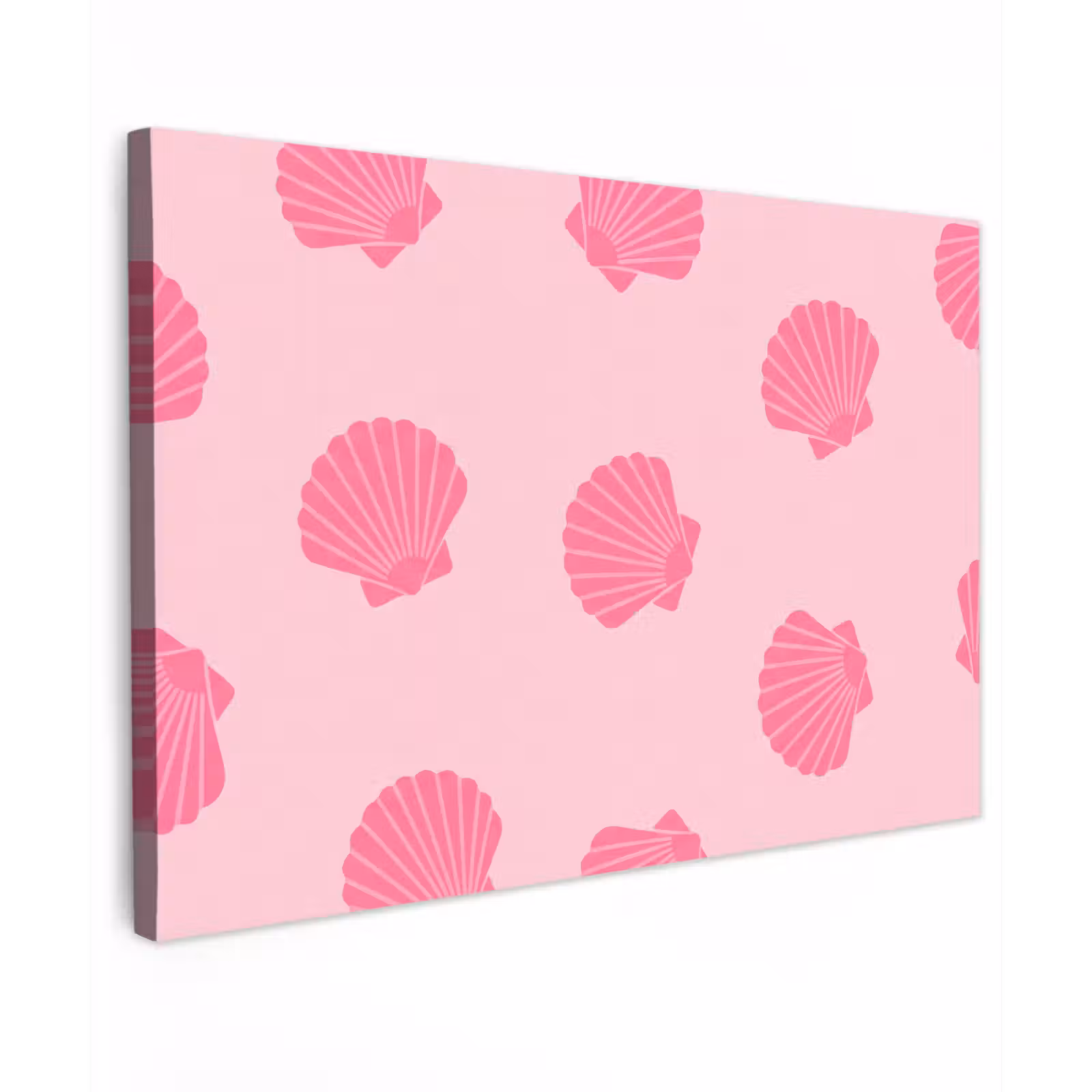 Canvas schilderij - Schelp - Patroon - Zee - Modern - Roze — 1