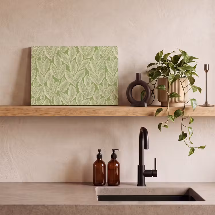 Canvas schilderij - Groen - Botanisch - Bladeren - Vintage - Patroon — 2