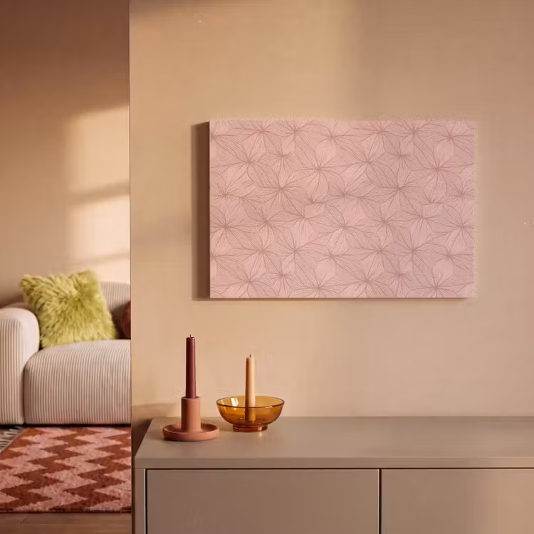 Canvas schilderij - oederroze - Bloemen - Reliëf - Textuur — 1