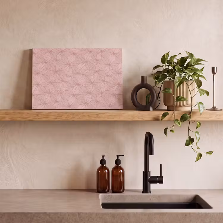 Canvas schilderij - oederroze - Bloemen - Reliëf - Textuur — 2