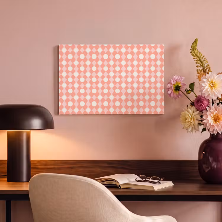 Canvas schilderij - Koraal - Retro - Geometrisch - Patroon — 3