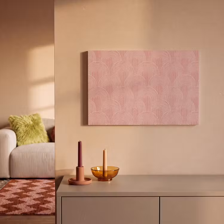 Canvas schilderij - Oudroze - Bogen - Deco - Lijnen — 1