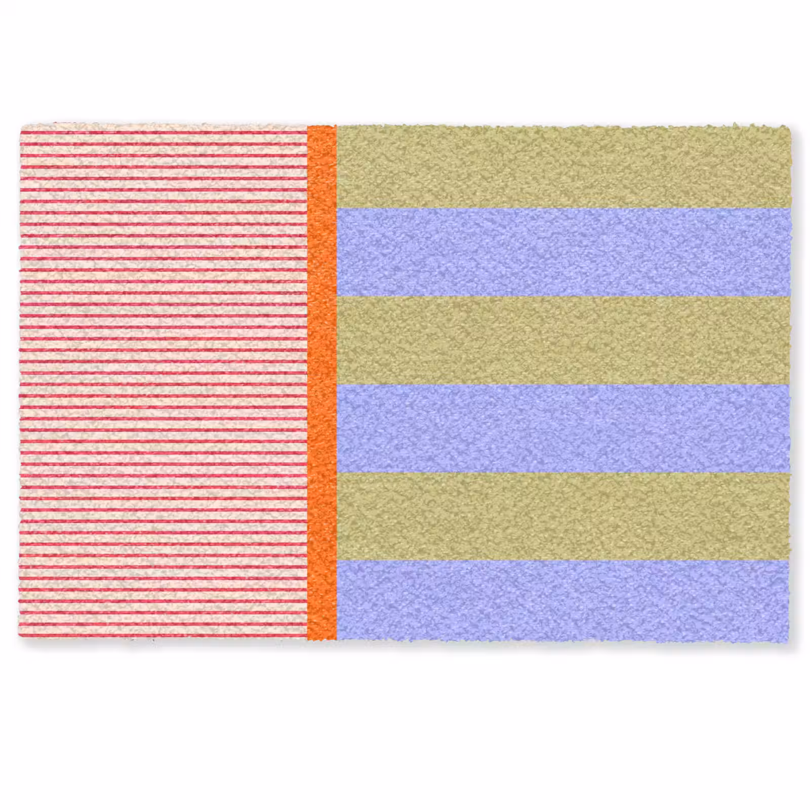 Deurmat - Abstract - Geometrie - Strepen - Blokken - Rood — 1