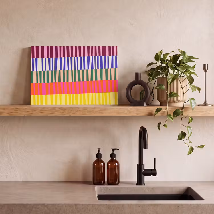 Canvas schilderij - Patroon - Strepen - Abstract - Modern - Kleurrijk — 2