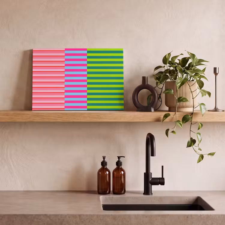 Canvas schilderij - Patroon - Strepen - Modern - Abstract - Kleurrijk — 2