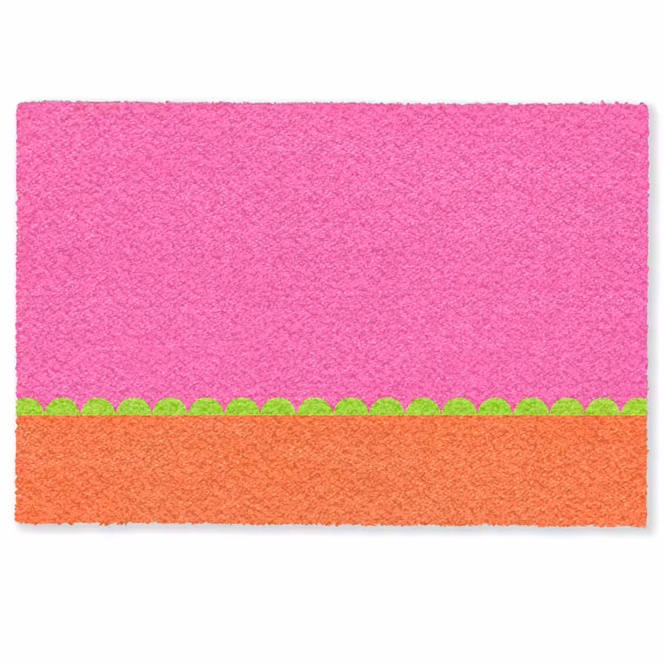 Deurmat - Abstract - Geometrisch - Kleurblokken - Roze - Oranje — 1