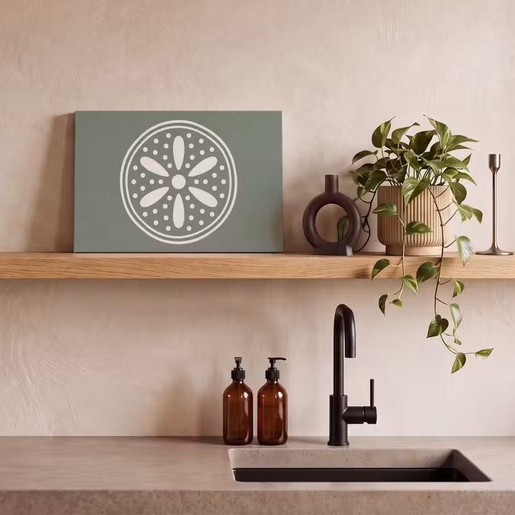 Canvas schilderij - Patroon - Cirkel - Abstract - Groen - Decoratie — 2