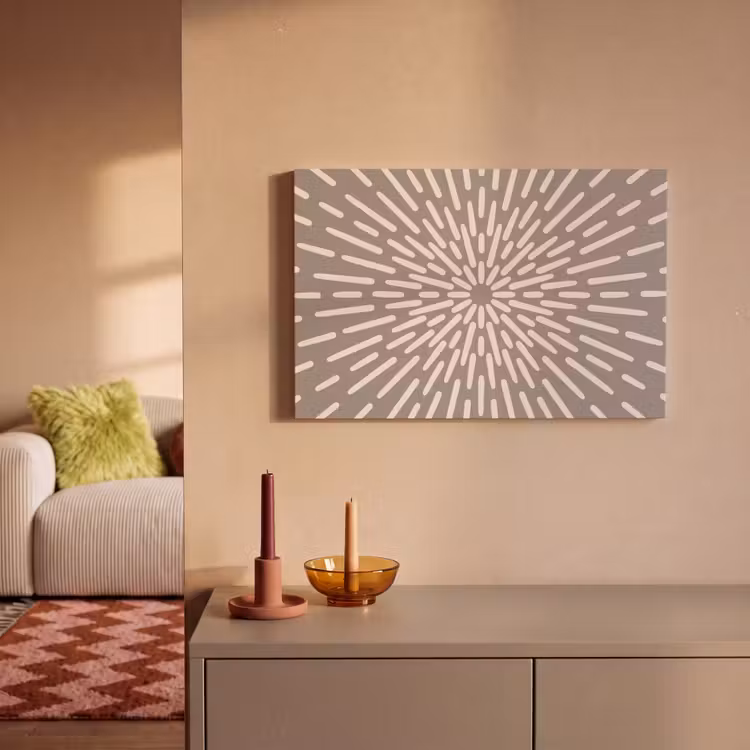 Canvas schilderij - Patroon - Stralen - Abstract - Modern - Grijs — 1